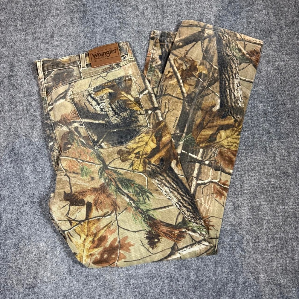 Wrangler ProGear Realtree Camo Jeans Cotton Camouflage Mens 36x34